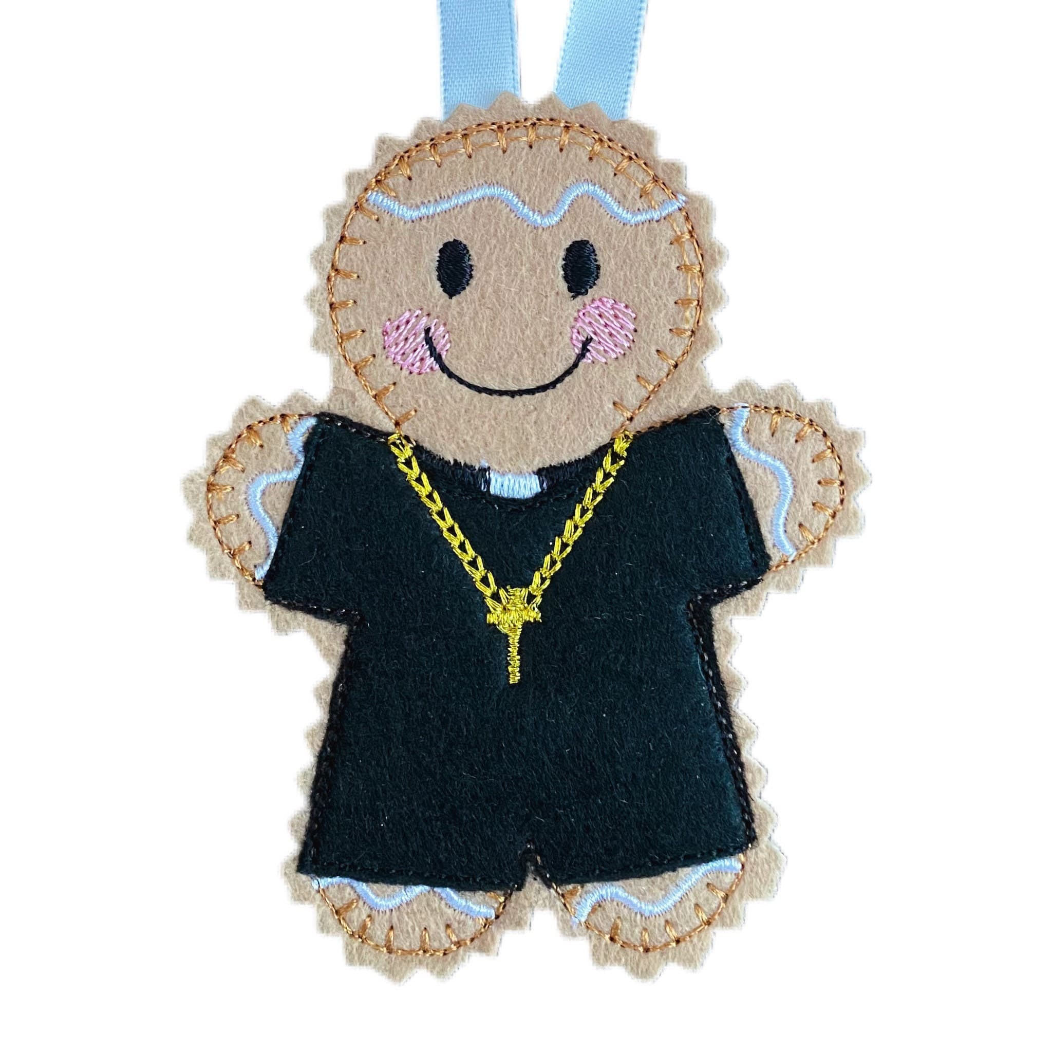 Priest Gingerbread Man Felt Decoration — image 2