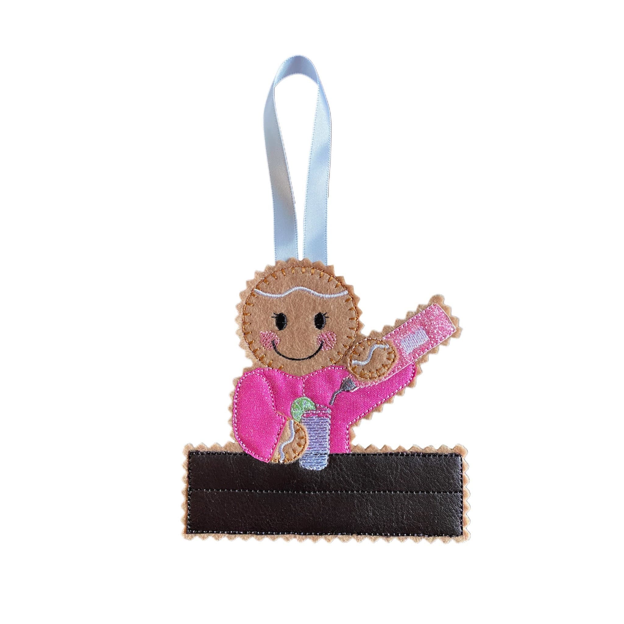 Barmaid Gingerbread Man Felt Decoration
