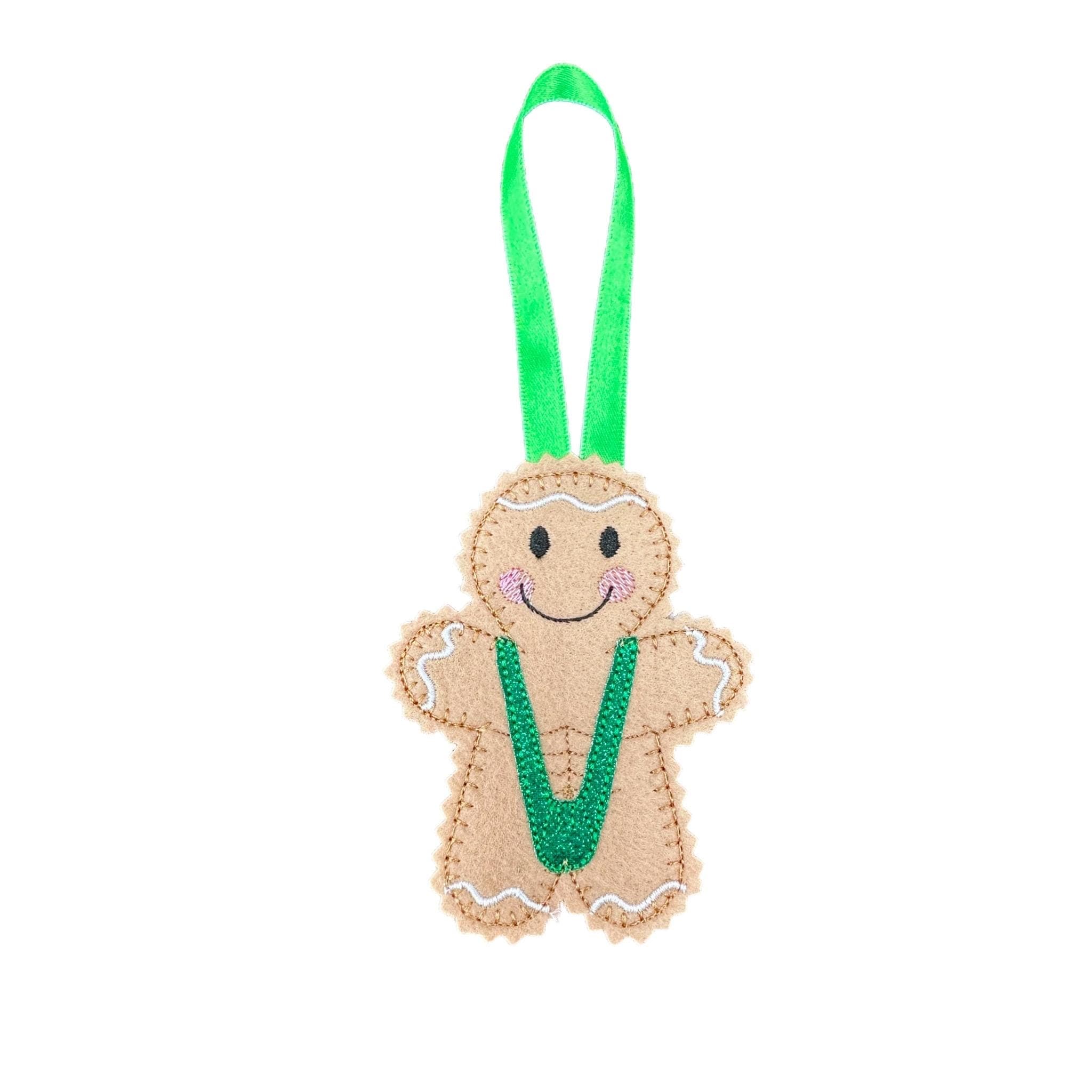 Mankini Gingerbread Man Felt Decoration