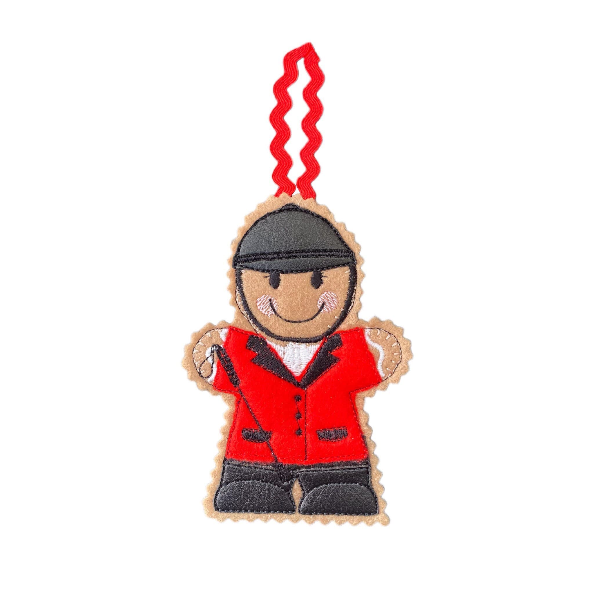 Horse Rider Gingerbread Man Felt Decoration