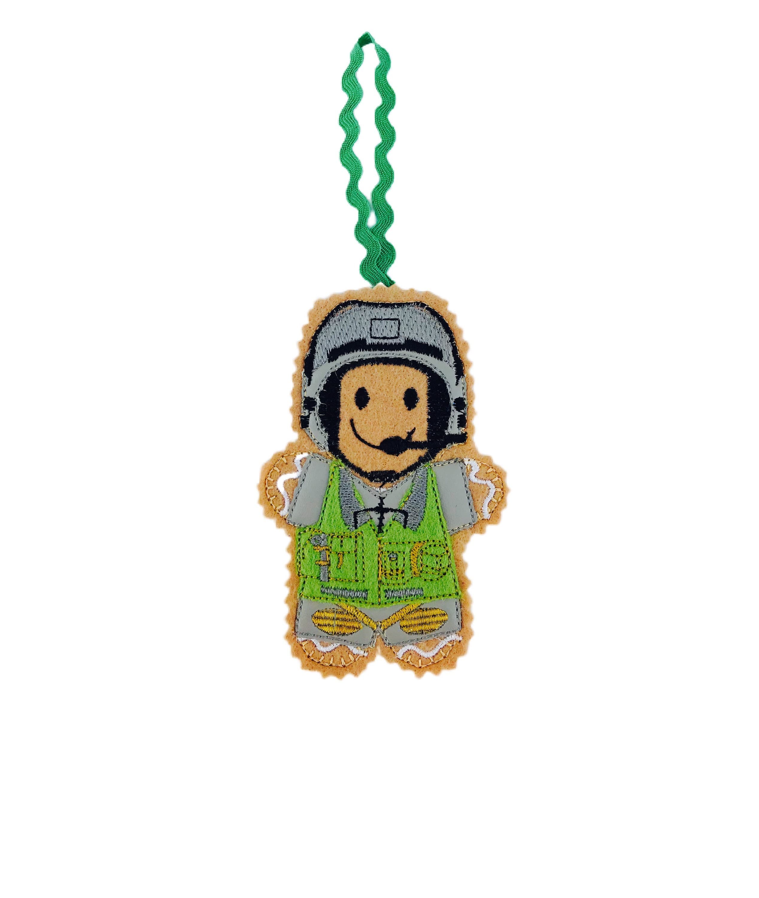 RAF Gunner Gingerbread Man Felt Decoration
