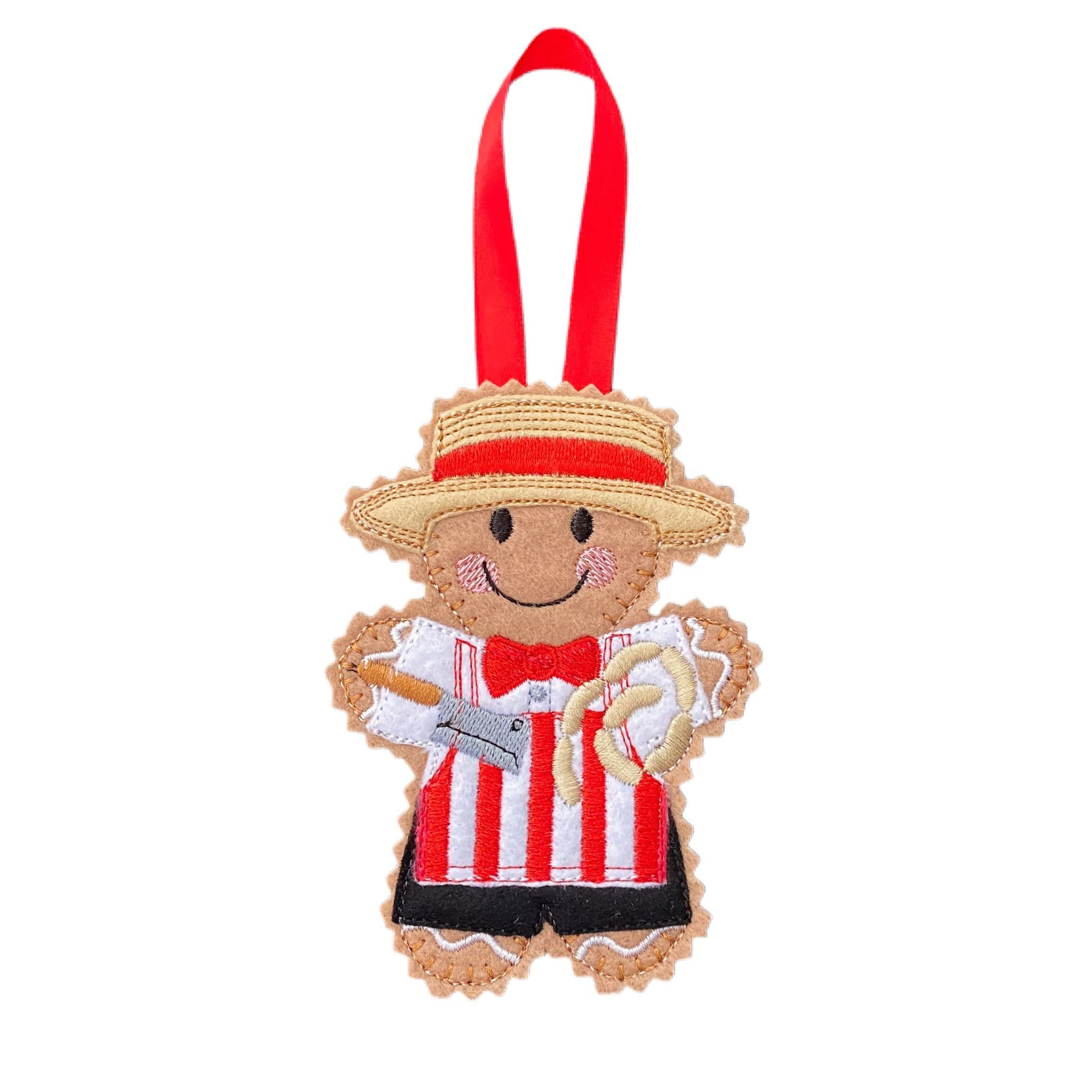 Butcher Gingerbread Man Felt Decoration