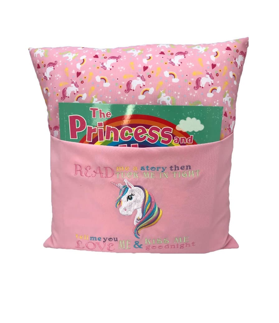 Pink Unicorn Reading Book Cushion / Reading Pillow — image 6