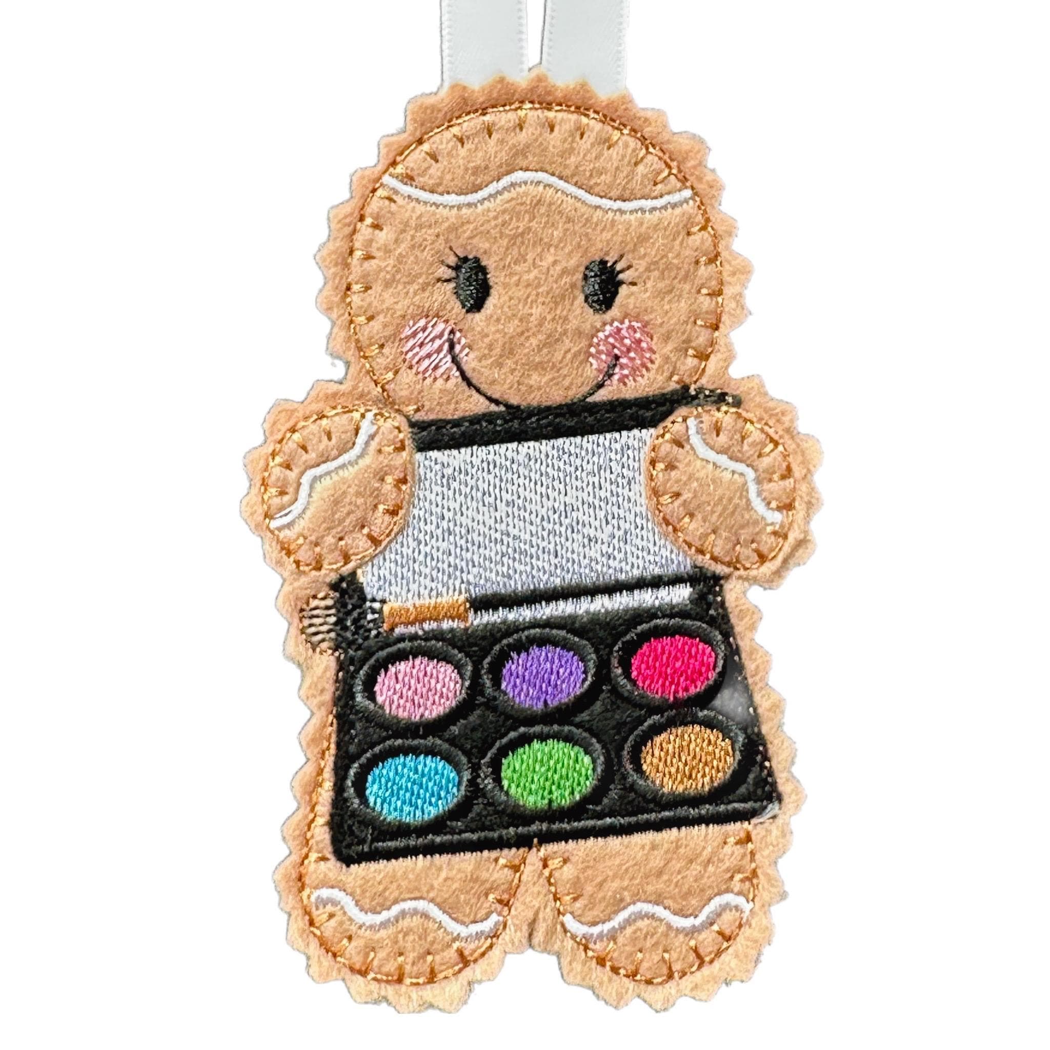Make up Artist Gingerbread Man Felt Decoration