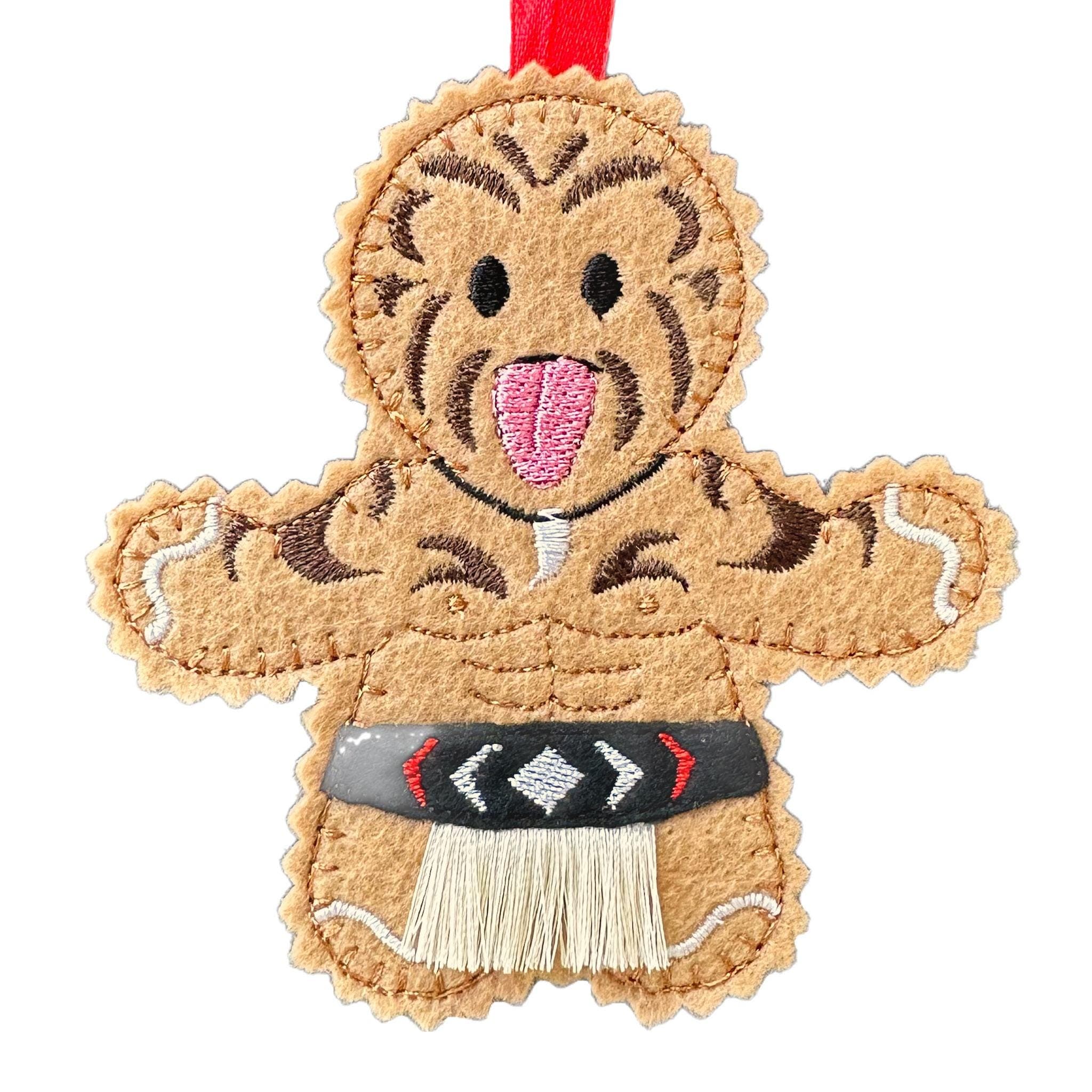 Māori Warrior and Performer Keepsake Gingerbread Felt Decorations — image 2