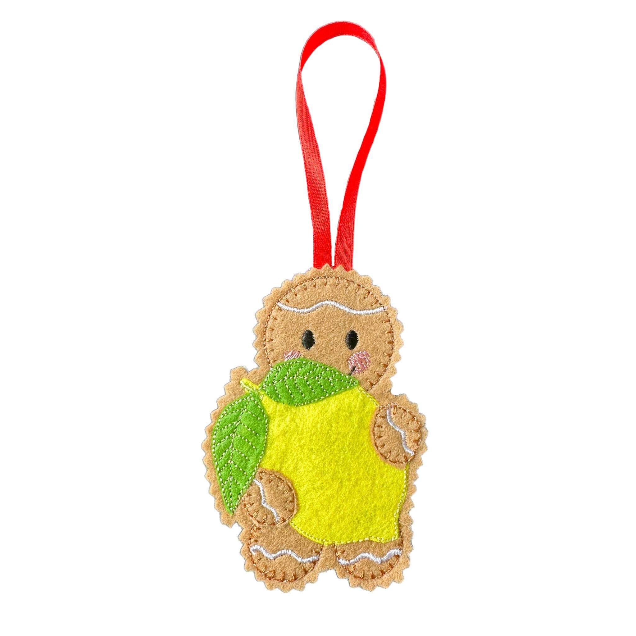 Lemon Felt Gingerbread Ornament: Handmade Christmas Tree Decoration — image 3