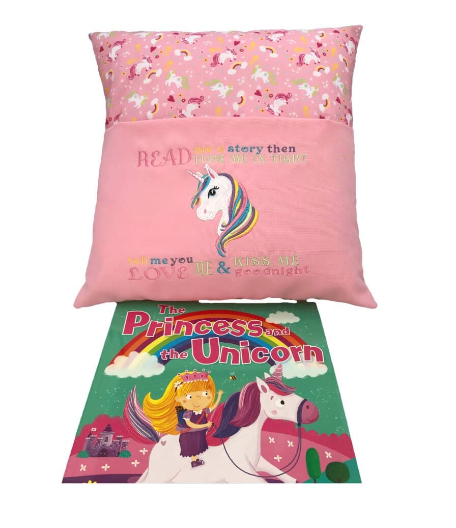 Pink Unicorn Reading Book Cushion / Reading Pillow — image 3