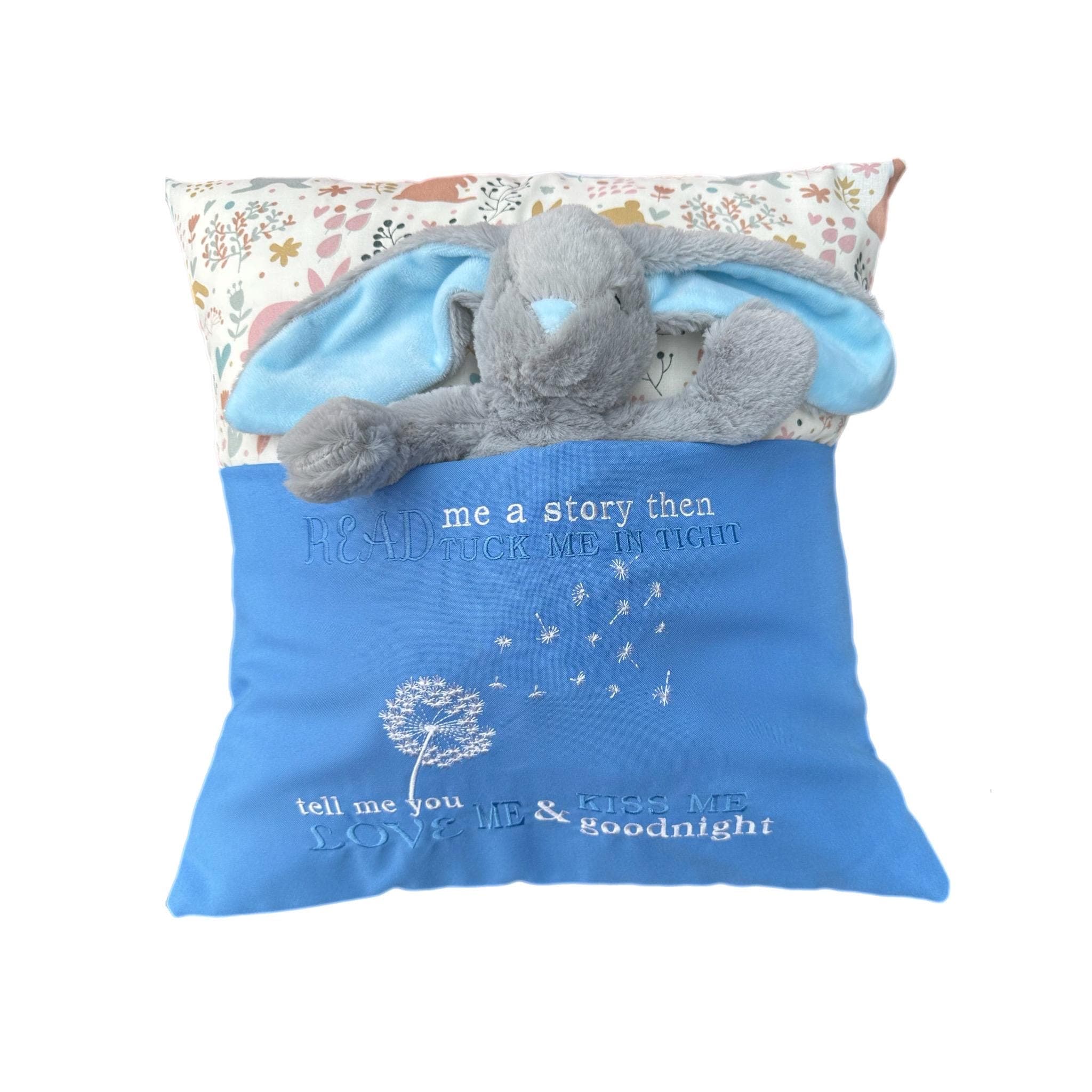 Handmade Bunny Reading Cushion Gift Set with Book & Toy – Nursery Bedtime Story Pillow — image 7