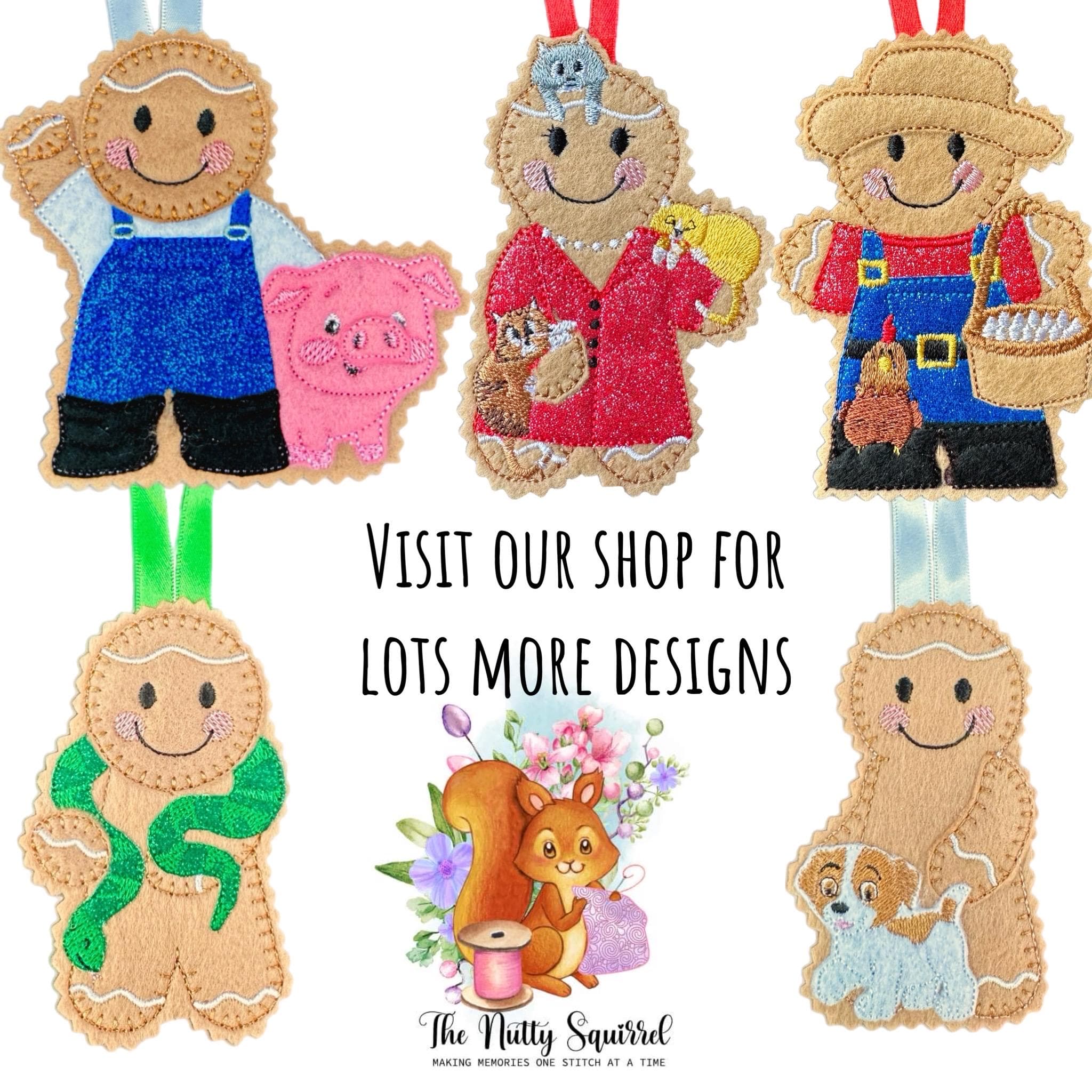 Dog Groomer Gingerbread Man Felt Decoration — image 5