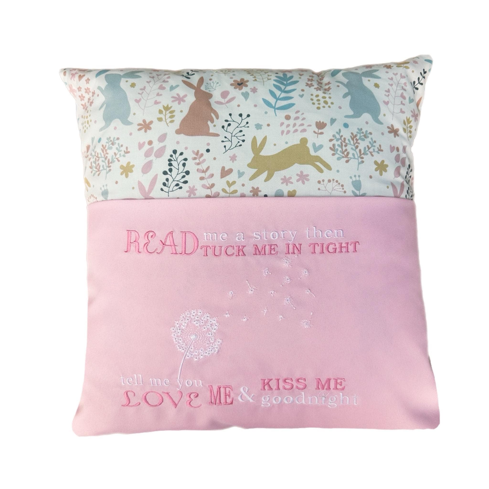 Handmade Bunny Reading Cushion Gift Set with Book & Toy – Nursery Bedtime Story Pillow — image 5
