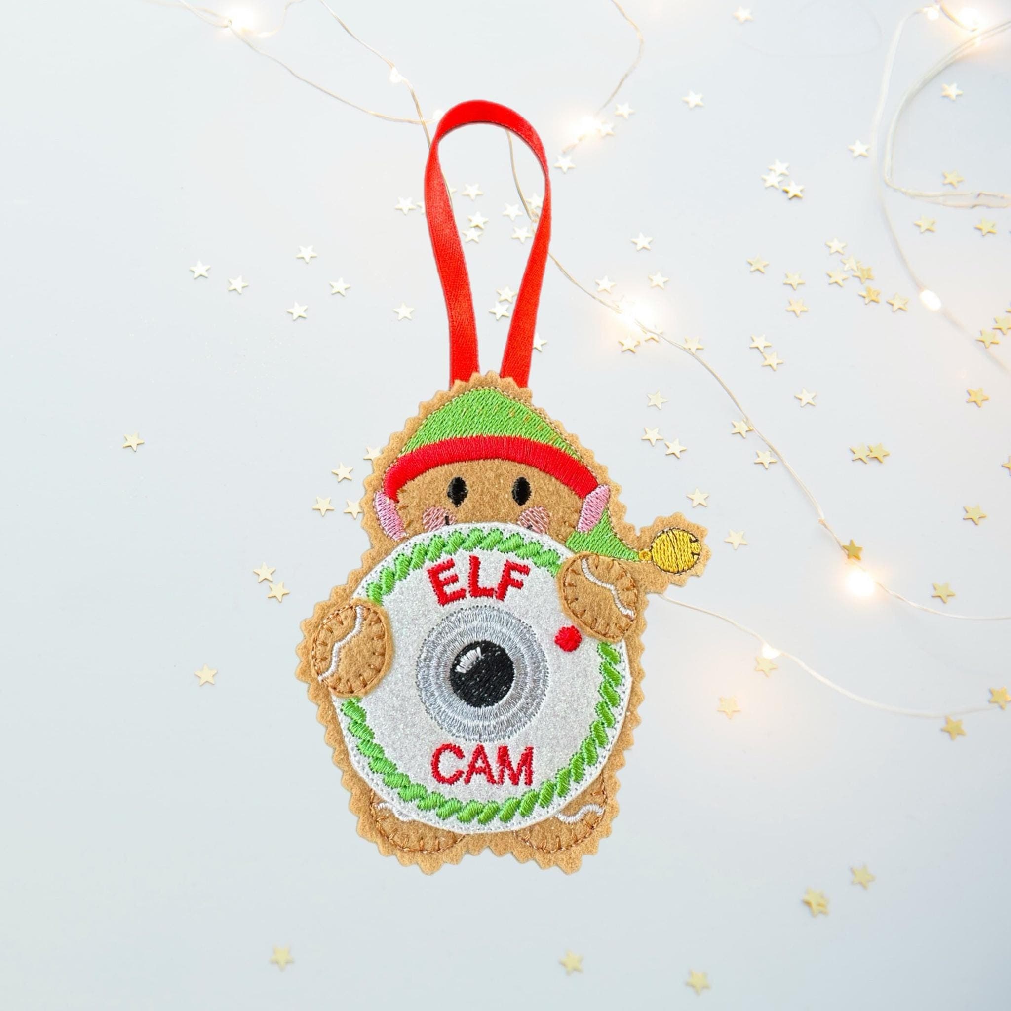 Santa Cam & Elf Cam Felt Gingerbread Decorations — image 4